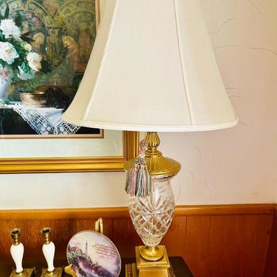 Waterford Lamp and Table lot