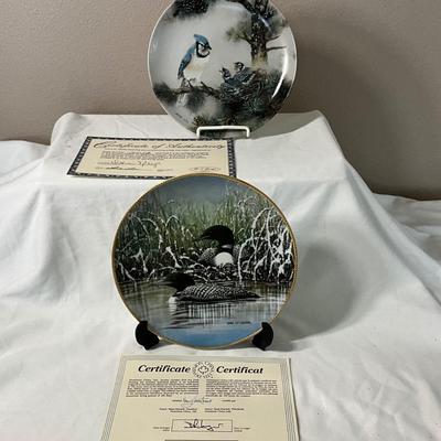 Numbered Decorative Plates with Certificates