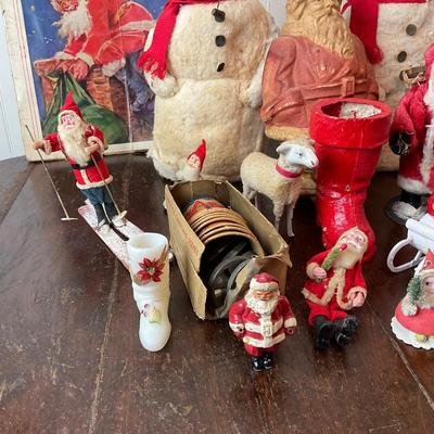 L1468 Antique Christmas Decor Lot