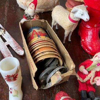 L1468 Antique Christmas Decor Lot