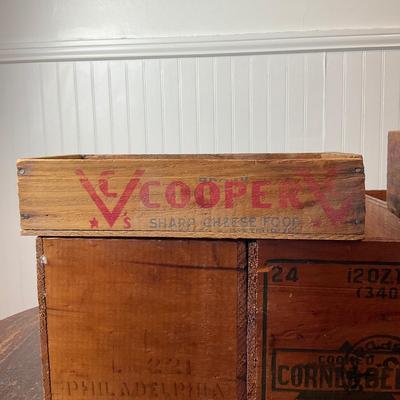 D1471 Four Antique Crates Nailed together with 2 Small Crates