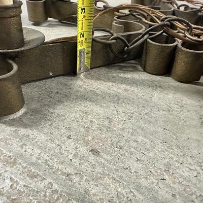 Vintage Six Arm Iron Chandelier (See Details)
