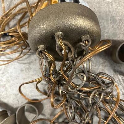 Vintage Six Arm Iron Chandelier (See Details)