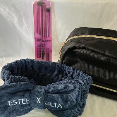 Cosmetic Bags, Eye Shade Brushes, Hair Band, Pill Container, all New
