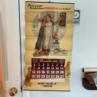 D1474 Vintage 1950s Dekalb Corn & Chix Farming Calenders