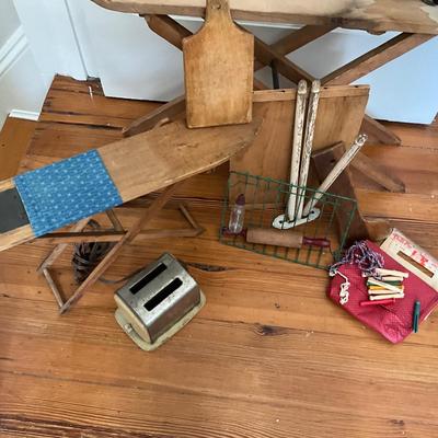 UBB1450 Antique Children's Ironing Boards with Accessories