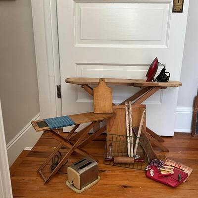 UBB1450 Antique Children's Ironing Boards with Accessories