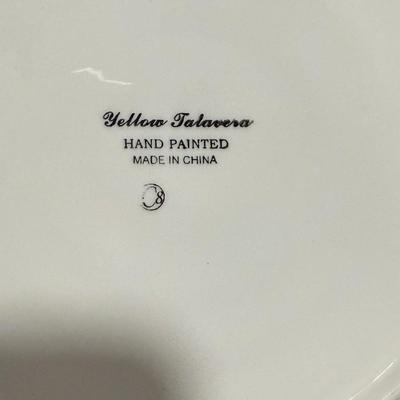 Two pretty painted plates