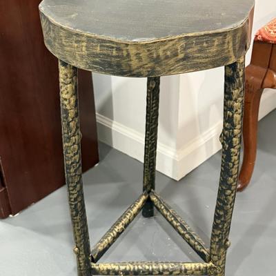 Metal side table