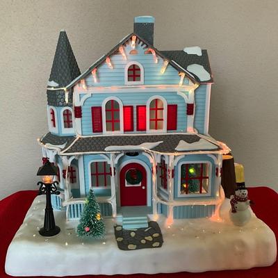 Avon Holiday Splendor Lighted Fiber Optic House 2001