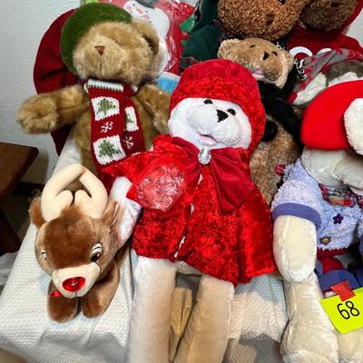 Lot 68 Holiday Plushies