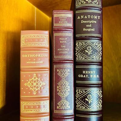 Leather Medical Book Lot