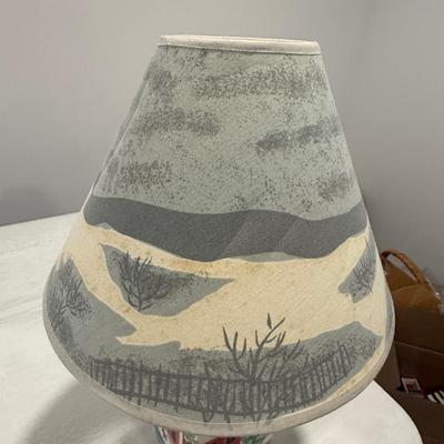 Winter painted lamp