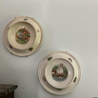 UBC1488 Lot of 4 Antique Baby Plates