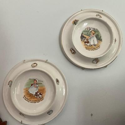 UBC1488 Lot of 4 Antique Baby Plates