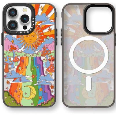 iPhone 14 Pro Max Magsafe Case Cute Aesthetic - Durable Fashion Funny Phone Case - Girly Mushroom Pattern Print Cover Design for iPhone...