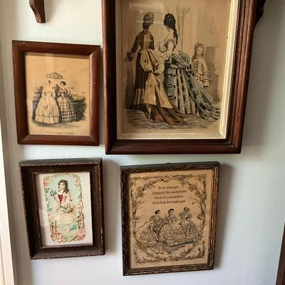 UBC1491 Wall Shelf with Framed Pictures & Child Dishes