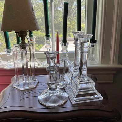 UBC1493 Lot of Glass Candlesticks