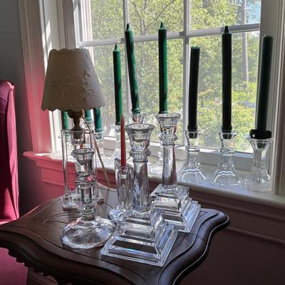 UBC1493 Lot of Glass Candlesticks