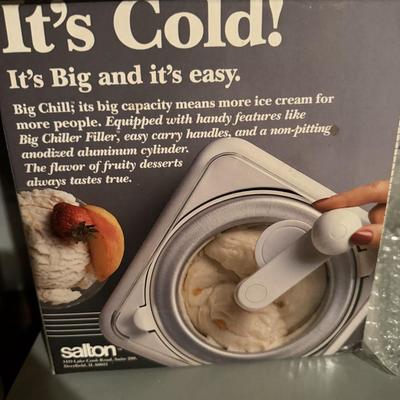 Ice cream maker and Pampered Chef utensil