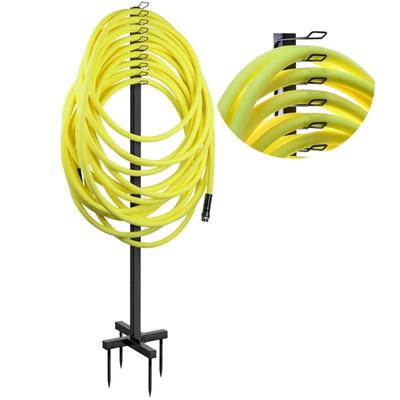 Garden Hose Holder Stand, Detachable Metal Hose Reel, Free-Standing Water Hose Holder for Outdoor Yard