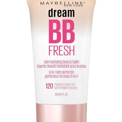 120 Medium Sheer Tint - Maybelline Dream Fresh Skin Hydrating BB cream, 8-in-1 Skin Perfecting Beauty Balm with Broad Spectrum SPF 30,...