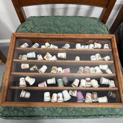 Big thimble collection and case