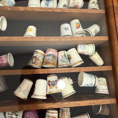 Big thimble collection and case