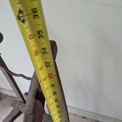 Primitive Wooden & Metal Sleigh (G)