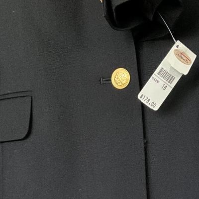 New Talbot Black Blazer with gold buttons Size 16