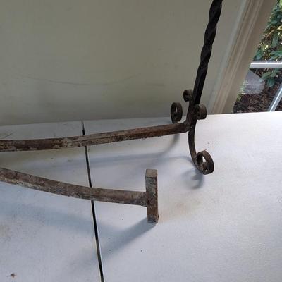 Pair Of Vintage Iron Andirons (G)