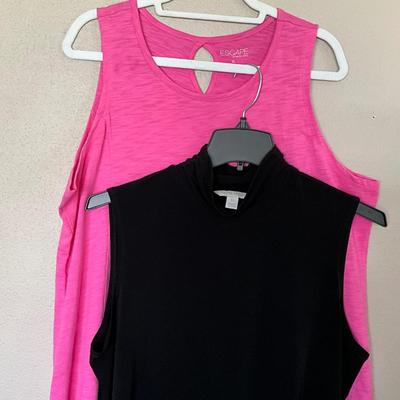Tops XL, Laura Ashley Black, Escape Pink Slim-Sation Jeans 18