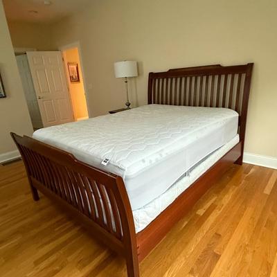 Beautiful wood queen bed