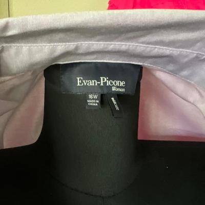Lavender Evan-Picone Shirt 16, Pink Top XL, Black Slacks 16
