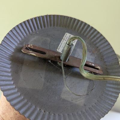 Vintage Electric Punched Tin Witch's Hat 6 Arm Candle Chandelier (G)