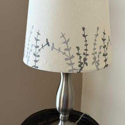 Silver lamp with branch shade