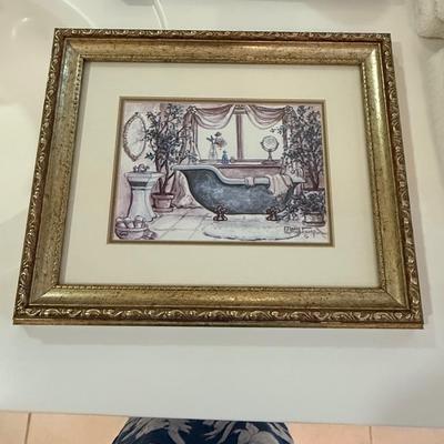 Fun bathroom print