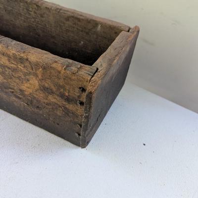 Primitive Hand Made Wooden Box (G)