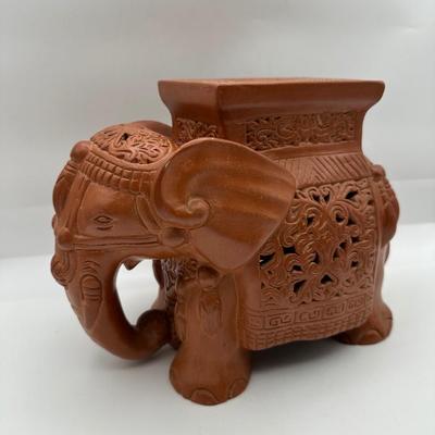 Terracotta Elephant Decorative Stand