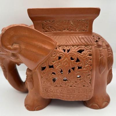 Terracotta Elephant Decorative Stand