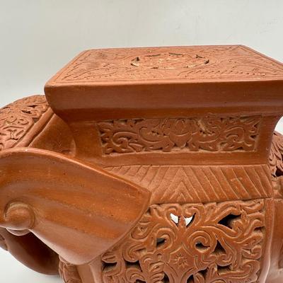 Terracotta Elephant Decorative Stand