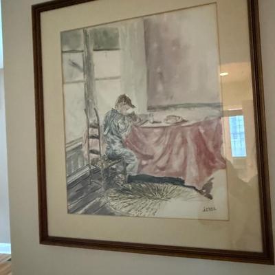 J O’Neil child at table print