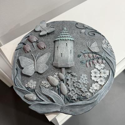 Outdoor butterfly and birdhouse decor