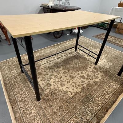 Wood grain laminate topped desk (two piece)