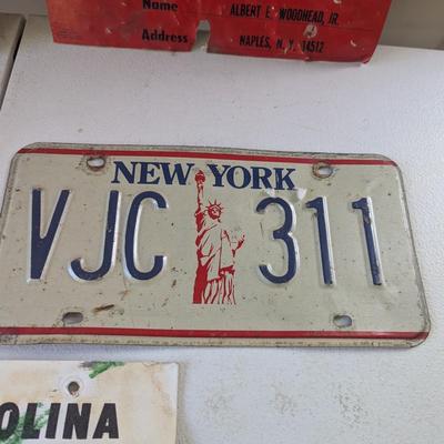 Metal Posted Signs & New York License Plates (G)