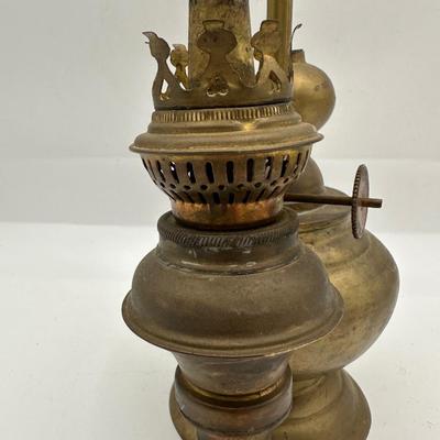 Vintage Florentine Brass Oil Lamp