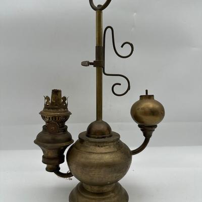 Vintage Florentine Brass Oil Lamp