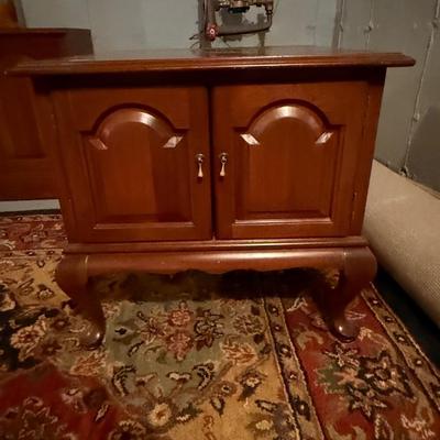 Pretty wood side table