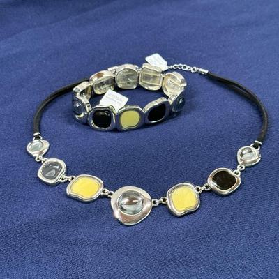 New Lia Sophia Neckace 15” w/3” ext and 7” Stretch Bracelet