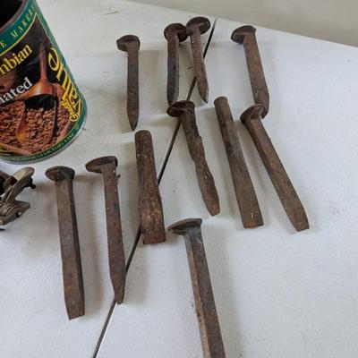 Antique Railroad Spikes Train Nails (G)
